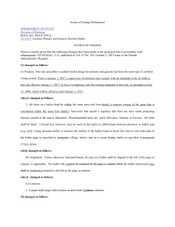 Notice of Change/Withdrawal DEPARTMENT OF STATE Division of