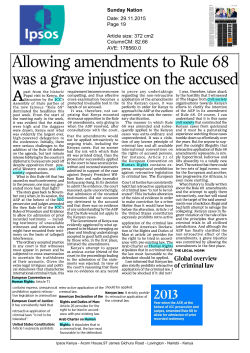 Allowing amendments to Rule 68 was a grave injustice on the accused