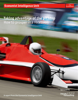 Taking advantage of the pit stop How to prosper in a recession