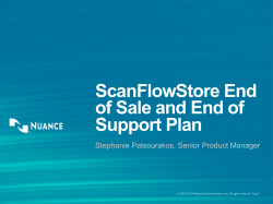 ScanFlowStore End of Sale and End of Support Plan