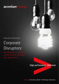 Executive Summary Corporate Disruptors