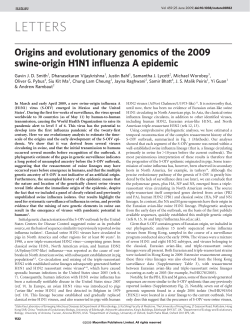 Origins and evolutionary genomics of the 2009 swine