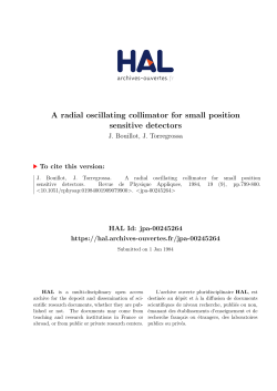 A radial oscillating collimator for small position sensitive