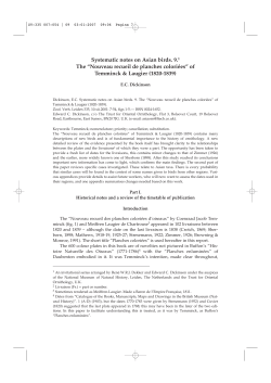 Systematic notes on Asian birds. 9.1 The &ldquo;Nouveau recueil de