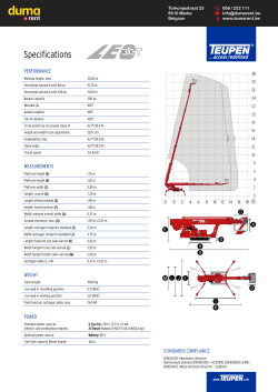 Duma Rent - Rental Spider lift work platforms TEUPEN LEO 30 T