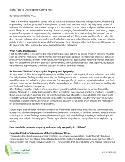 Eight Tips to Developing Caring Kids