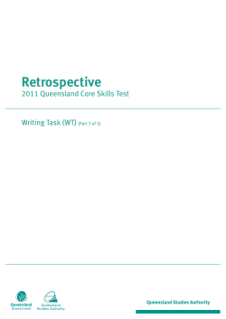 Retrospective 2011 Writing Task