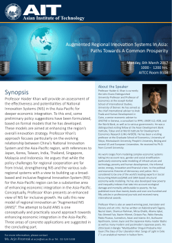 Synopsis - Asian Institute of Technology