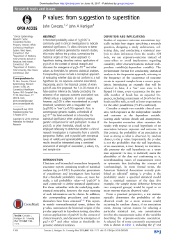 Table 1 - Journal of Investigative Medicine
