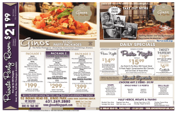 Party Packages - Gino`s of Kings Park