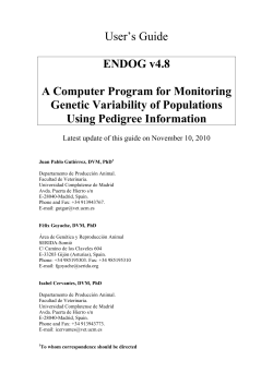 User`s Guide ENDOG v4.8 A Computer Program for