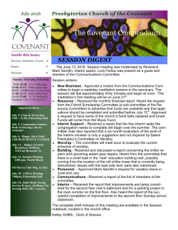 July - Church of the Covenant