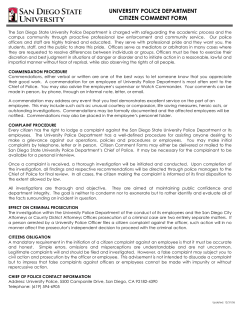 Citizen Comment Form