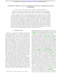 Prediction of allosteric sites and mediating interactions through bond