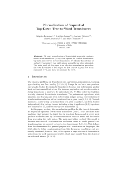 Normalization of Sequential Top-Down Tree-to-Word