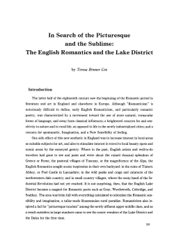 The English Romantics and the Lake District