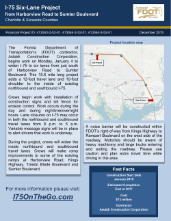 I-75 Six-Lane Project from Harborview Road to Sumter Boulevard