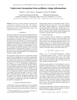 Underwater locomotion from oscillatory shape deformations
