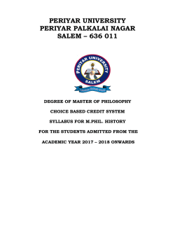 History - Periyar University