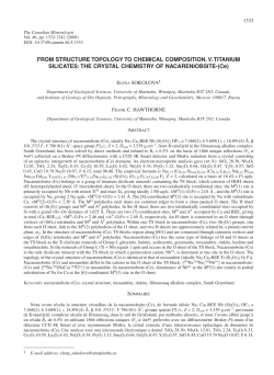 FROM STRUCTURE TOPOLOGY TO CHEMICAL