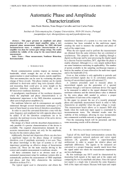Automatic Phase and Amplitude Characterization