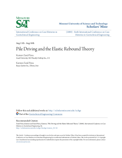Pile Driving and the Elastic Rebound Theory