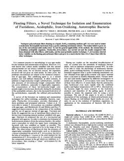 Floating Filters, a Novel Technique for Isolation and Enumeration of