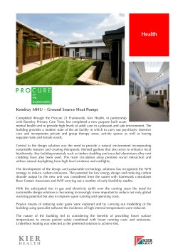 Kendray MHU – Ground Source Heat Pumps