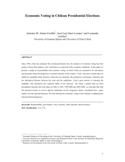 Economic Voting in Chilean Presidential Elections