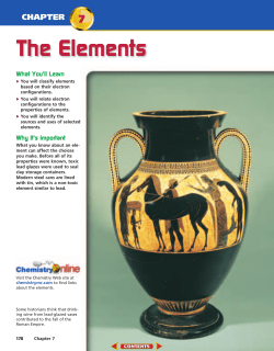 Chapter 7: The Elements