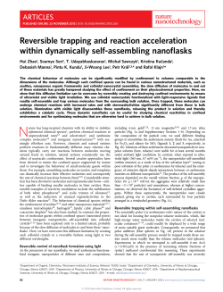 Reversible trapping and reaction acceleration within dynamically