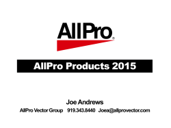 Allpro Vector Group &ndash; Joe Andrews