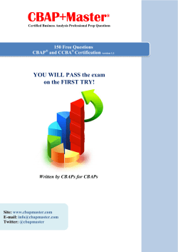 CBAP+Master - 150 Questions - Business Analyst Learnings