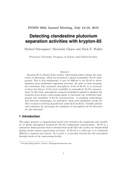Detecting clandestine plutonium separation activities with krypton-85