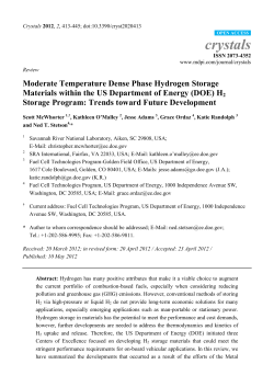 Moderate Temperature Dense Phase Hydrogen Storage Materials