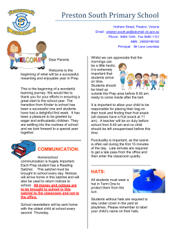 communication - Preston South Primary School