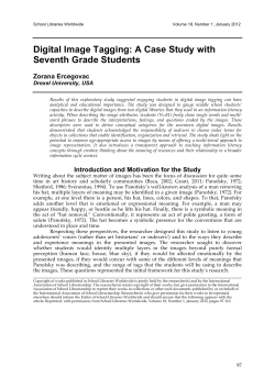 Digital Image Tagging: A Case Study with Seventh Grade Students