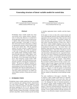 Generating structure of latent variable models for nested data