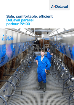 Safe, comfortable, efficient DeLaval parallel parlour P2100