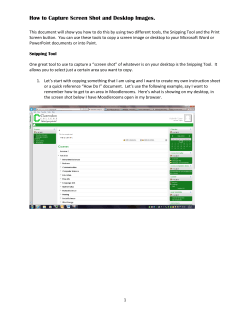 How to Capture Screen Shot and Desktop Images.