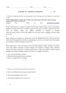 Geography test &ndash; population and migration