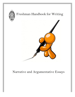 Freshman Handbook for Writing Narrative and Argumentative Essays