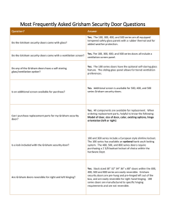 Most Frequently Asked Grisham Security Door Questions