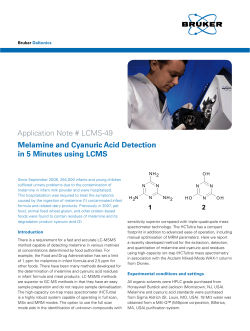 Application Note # LCMS-49 Melamine and Cyanuric Acid
