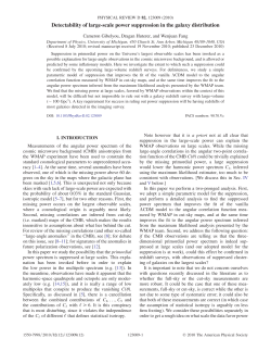 Detectability of large-scale power suppression in the galaxy