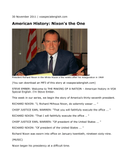 American History: Nixon`s the One