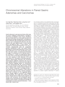 Chromosomal Alterations in Paired Gastric Adenomas and