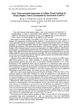 Early Virion-associated Suppression of Cellular Protein Synthesis by
