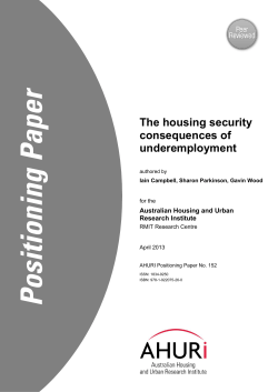 The housing security consequences of underemployment