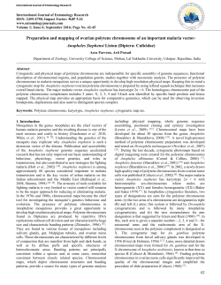 42 Preparation and mapping of ovarian polytene chromosome of an